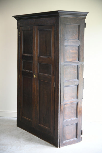 Antique Rustic Oak Housekeepers Cupboard