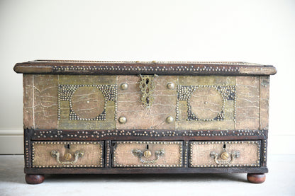 Antique Brass & Padouk Zanzibar Chest