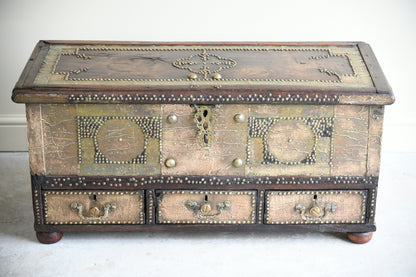 Antique Brass & Padouk Zanzibar Chest