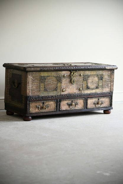 Antique Brass & Padouk Zanzibar Chest