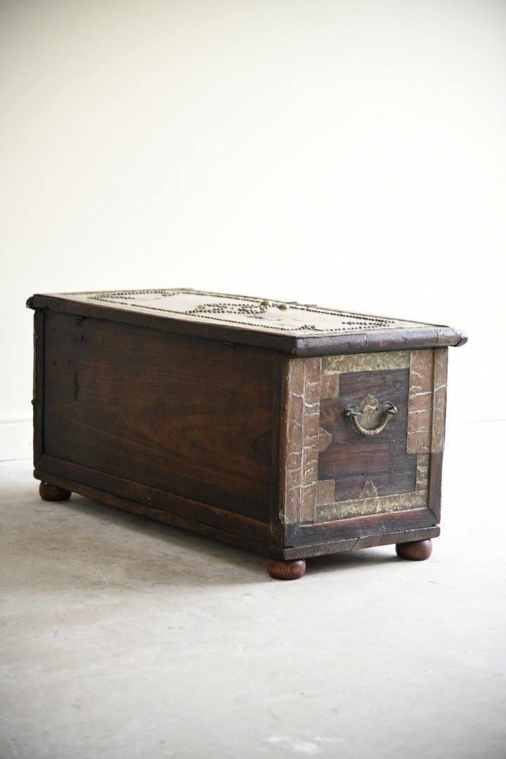 Antique Brass & Padouk Zanzibar Chest