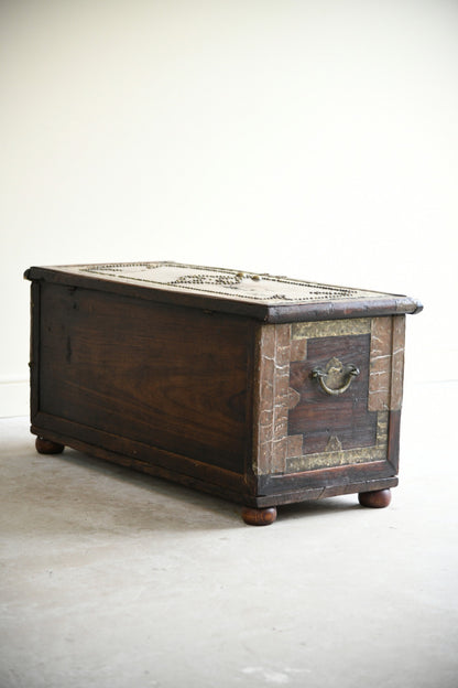 Antique Brass & Padouk Zanzibar Chest