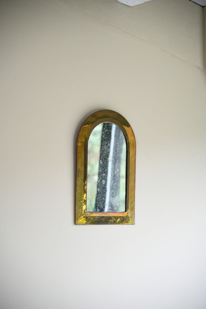 Arched Brass Mirror