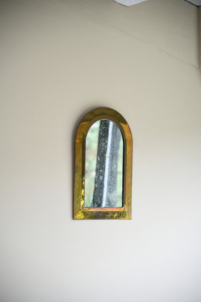 Arched Brass Mirror