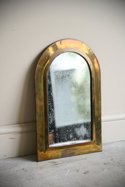 Arched Brass Mirror
