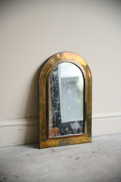 Arched Brass Mirror