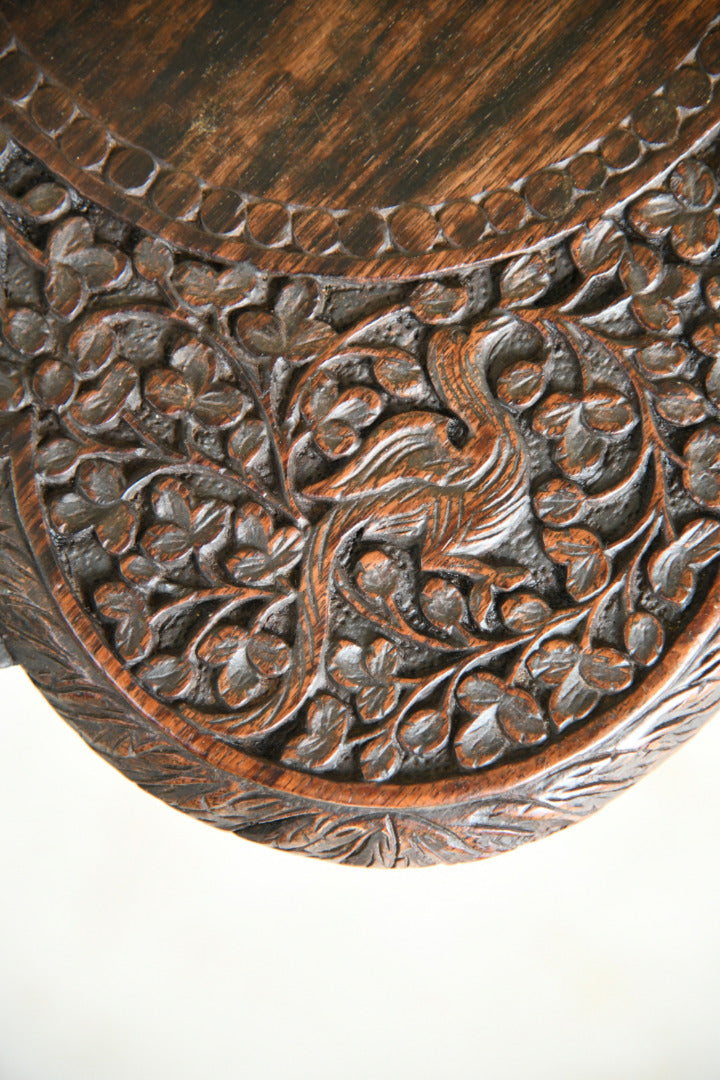 Indian Carved Occasional Table
