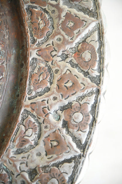 19th Century Rosewood and Engraved Copper Occasional Table