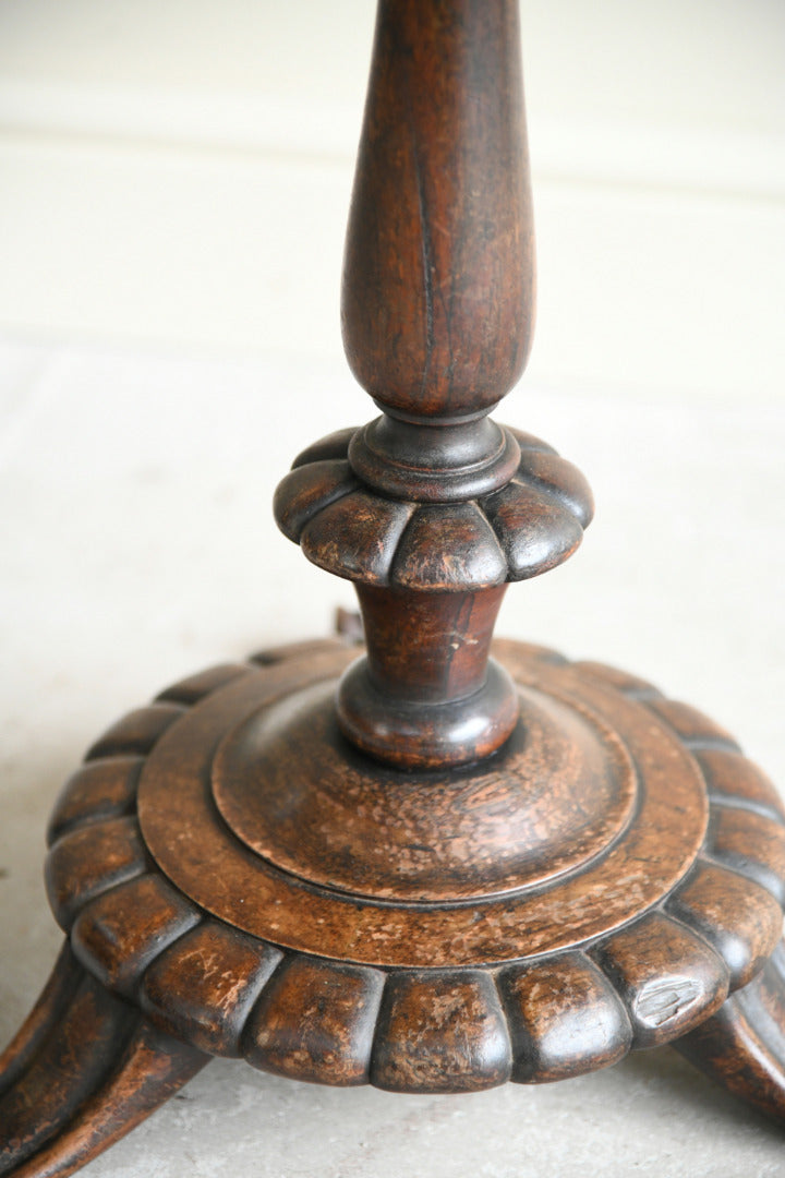19th Century Rosewood and Engraved Copper Occasional Table