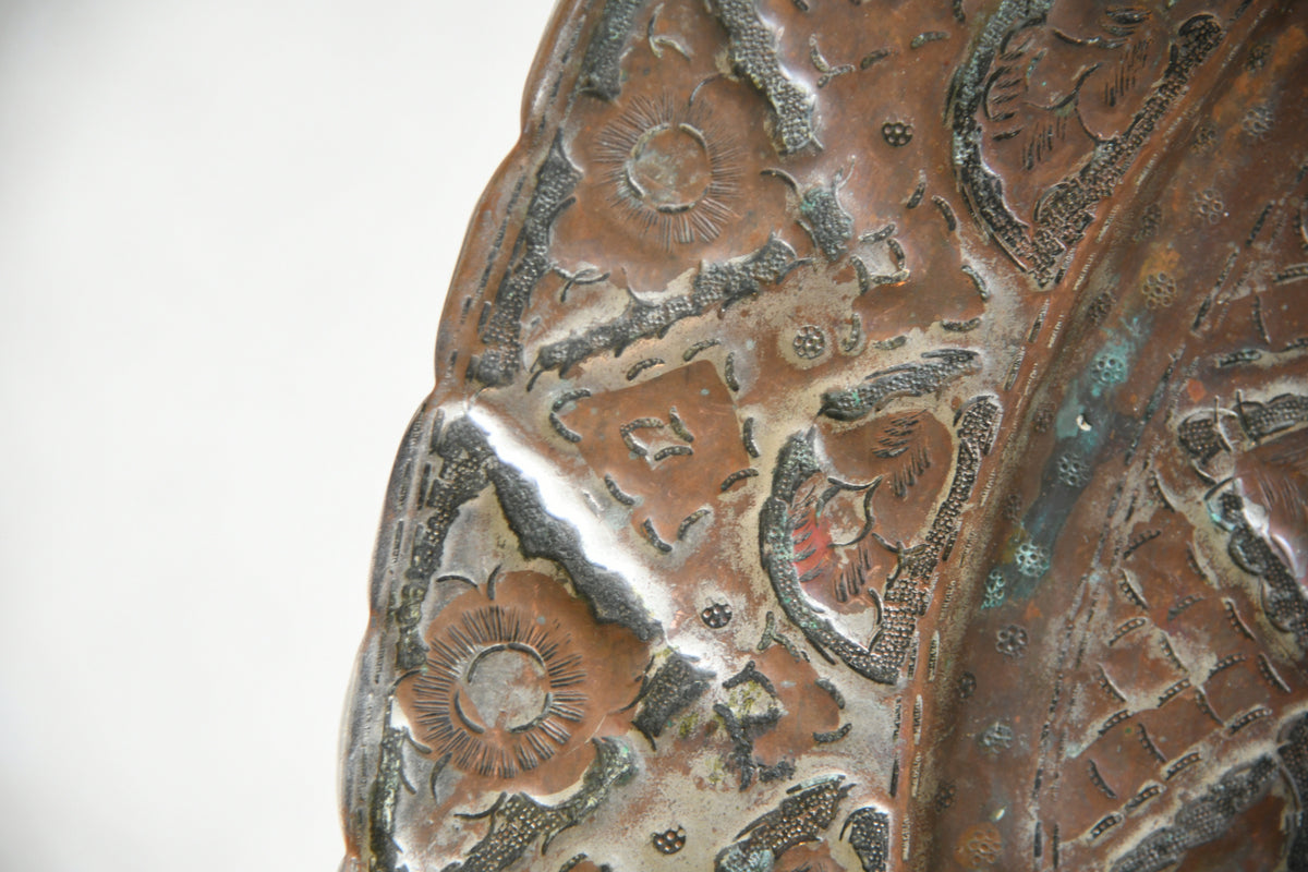 19th Century Rosewood and Engraved Copper Occasional Table