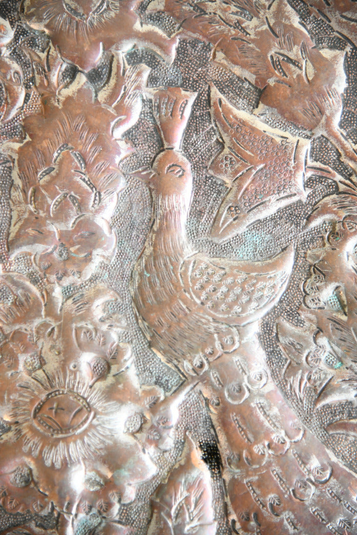 19th Century Rosewood and Engraved Copper Occasional Table
