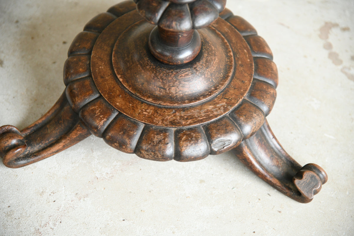 19th Century Rosewood and Engraved Copper Occasional Table