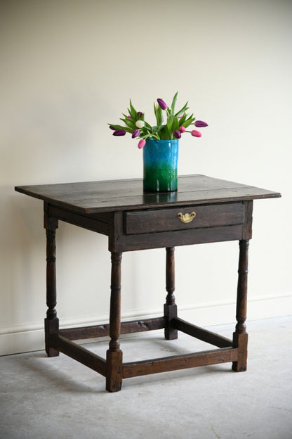 Antique English Oak Occasional Table