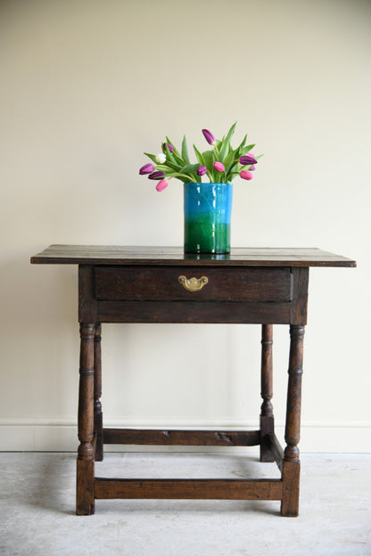 Antique English Oak Occasional Table