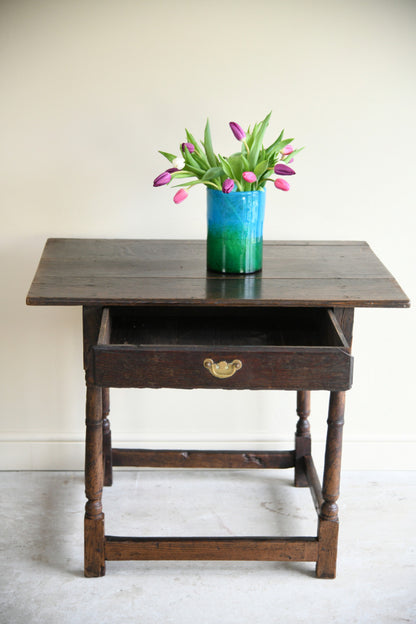 Antique English Oak Occasional Table