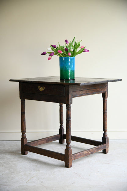 Antique English Oak Occasional Table