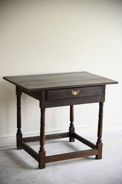 Antique English Oak Occasional Table