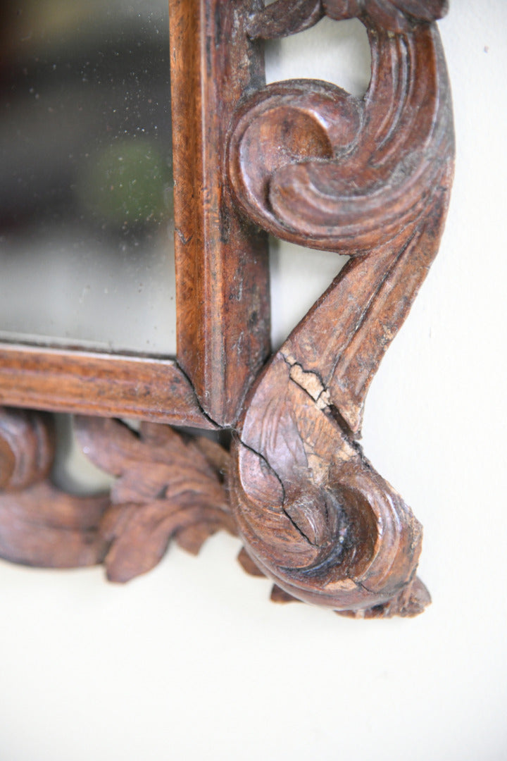 Antique Continental Carved Mirror