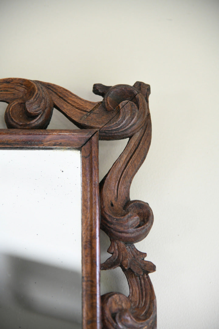 Antique Continental Carved Mirror