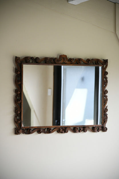 Antique Continental Carved Mirror