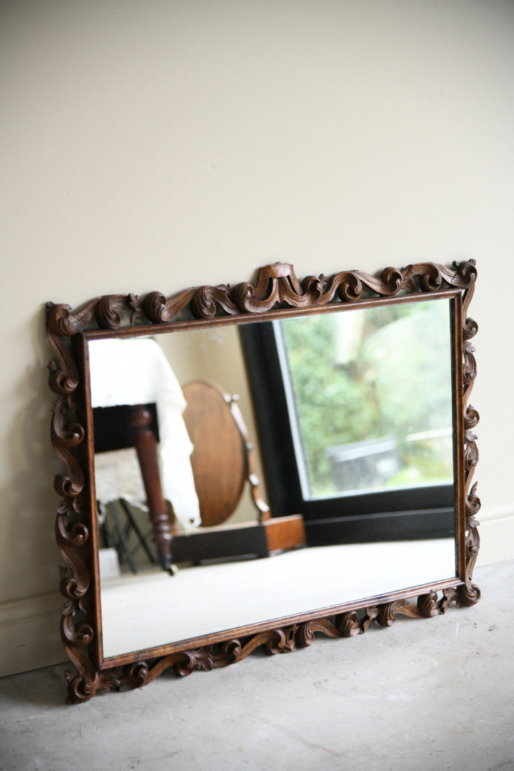 Antique Continental Carved Mirror