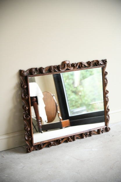 Antique Continental Carved Mirror