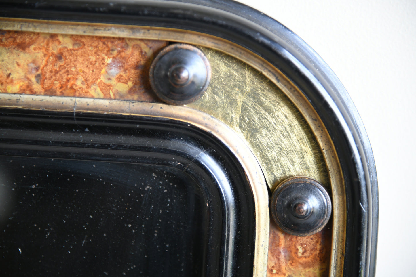 Antique Ebonised Overmantle Mirror