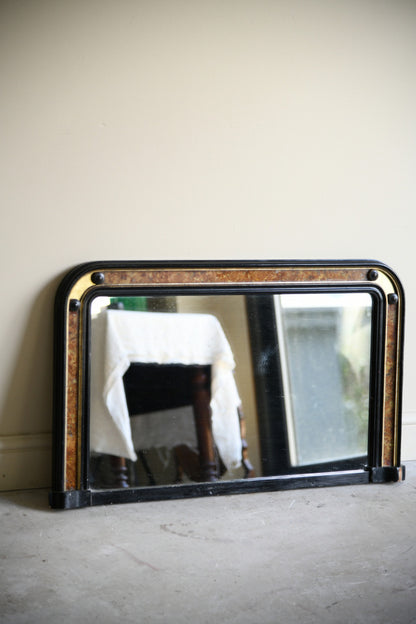 Antique Ebonised Overmantle Mirror