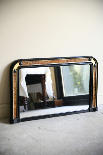 Antique Ebonised Overmantle Mirror