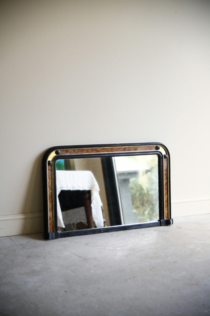 Antique Ebonised Overmantle Mirror