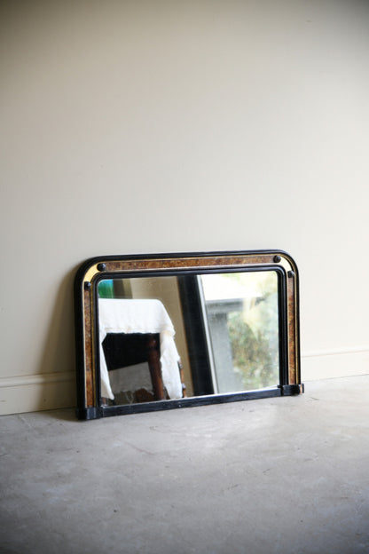 Antique Ebonised Overmantle Mirror