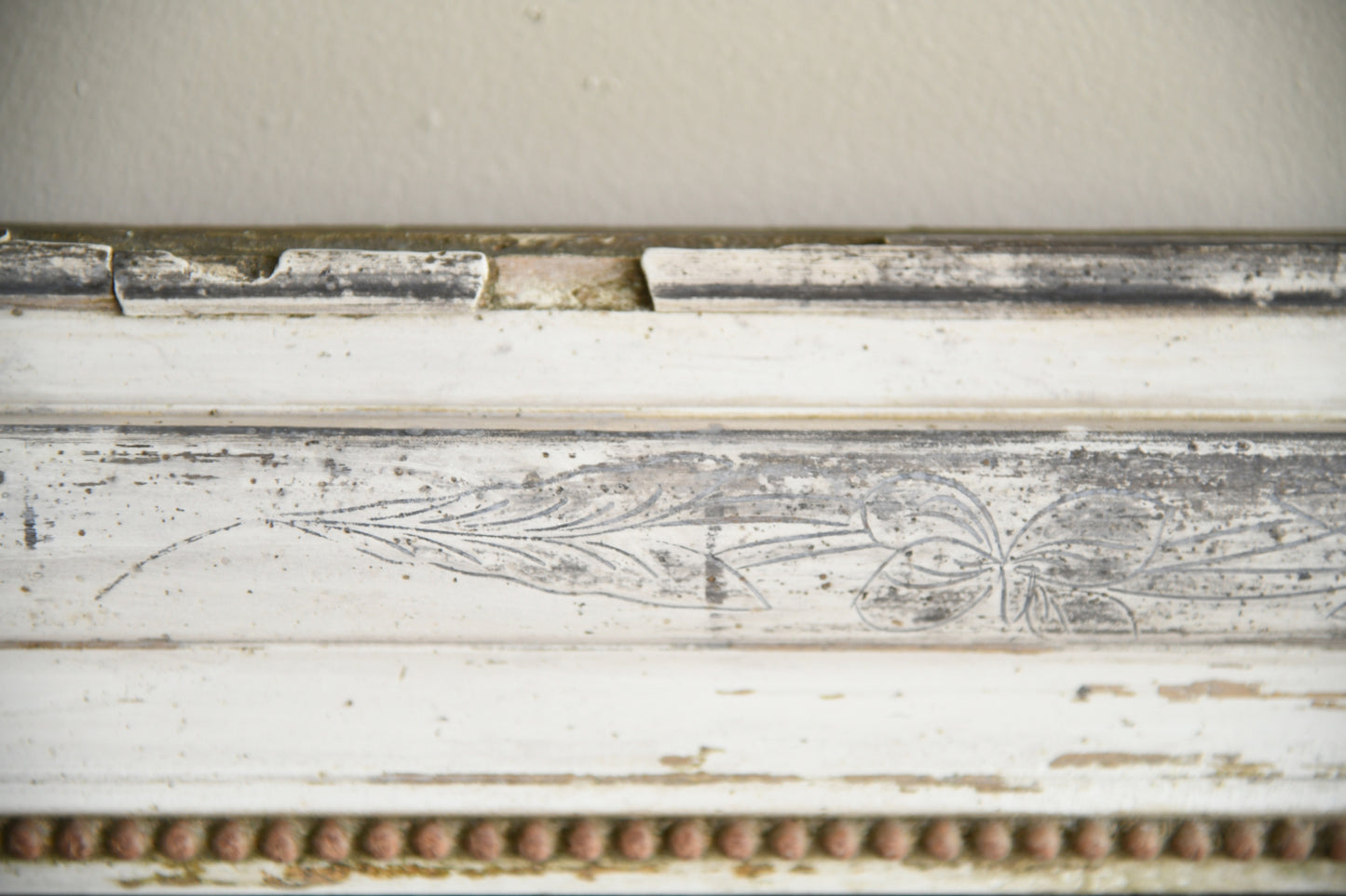 Antique Louis Philippe Tombstone Mirror