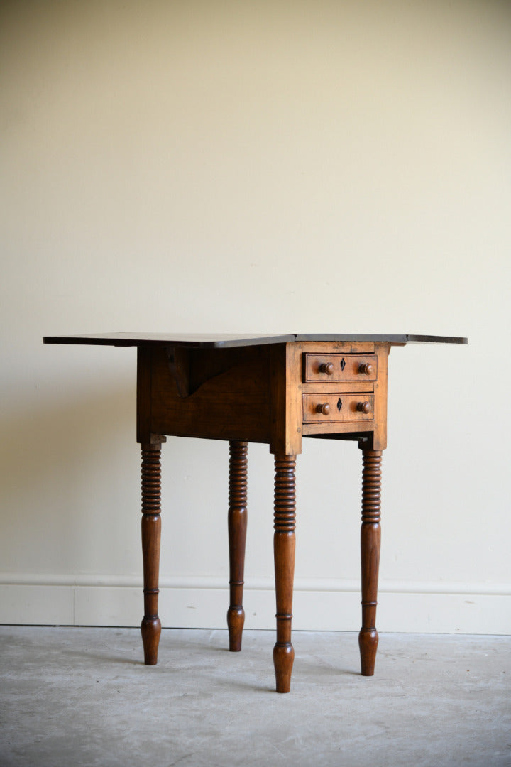 19th Century Mahogany Drop Leaf Work Table