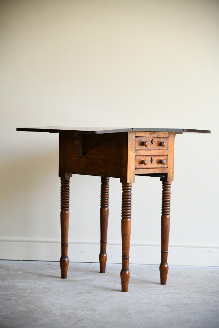 19th Century Mahogany Drop Leaf Work Table