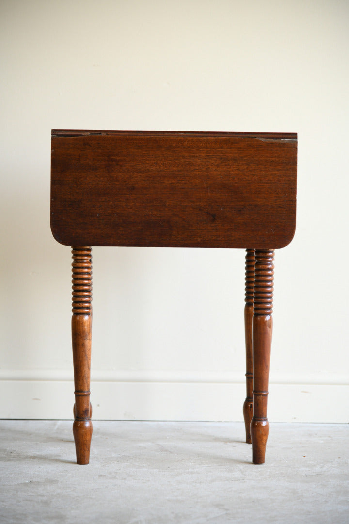19th Century Mahogany Drop Leaf Work Table