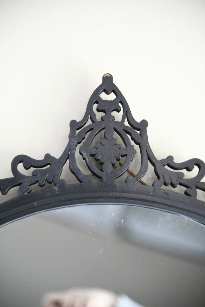Ebonised Pierced Wall Mirror