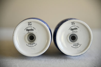 Large Spode Salt & Pepper Shakers