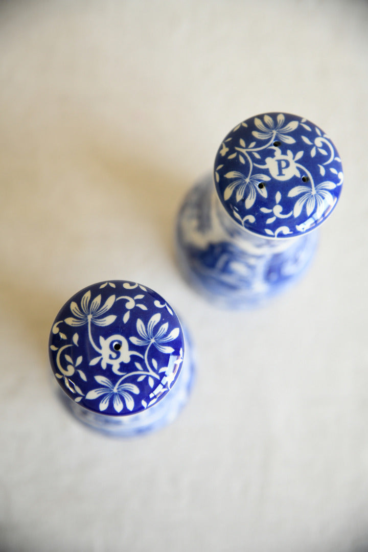 Large Spode Salt & Pepper Shakers