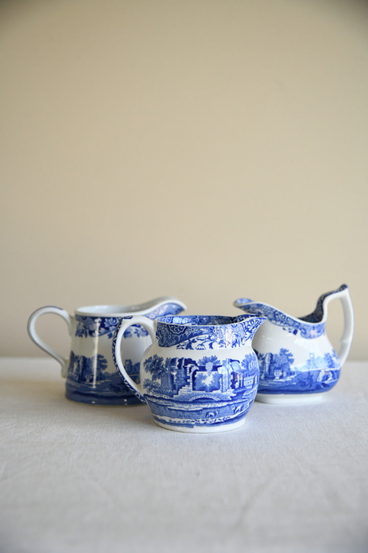 3 Spode Italian Jugs