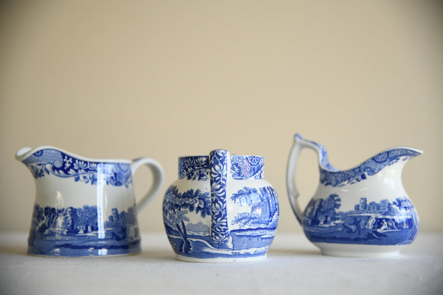 3 Spode Italian Jugs