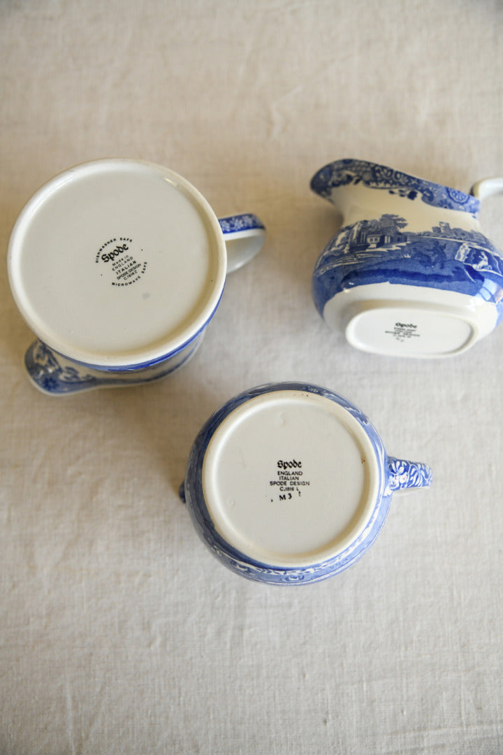3 Spode Italian Jugs