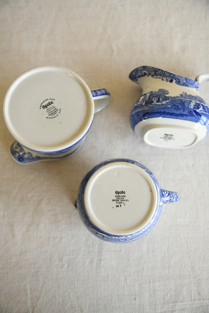 3 Spode Italian Jugs