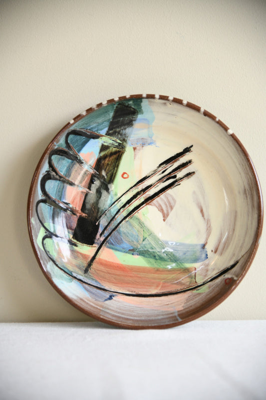 Polychrome Glazed Pottery Bowl