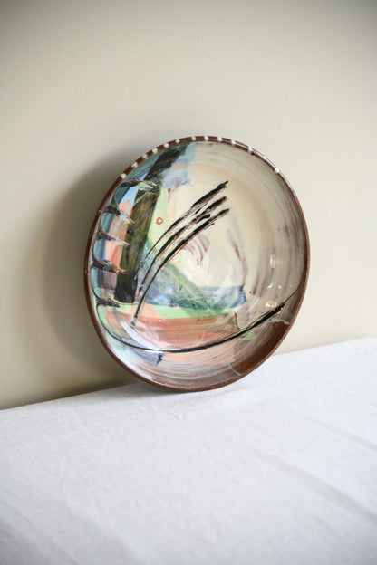 Polychrome Glazed Pottery Bowl
