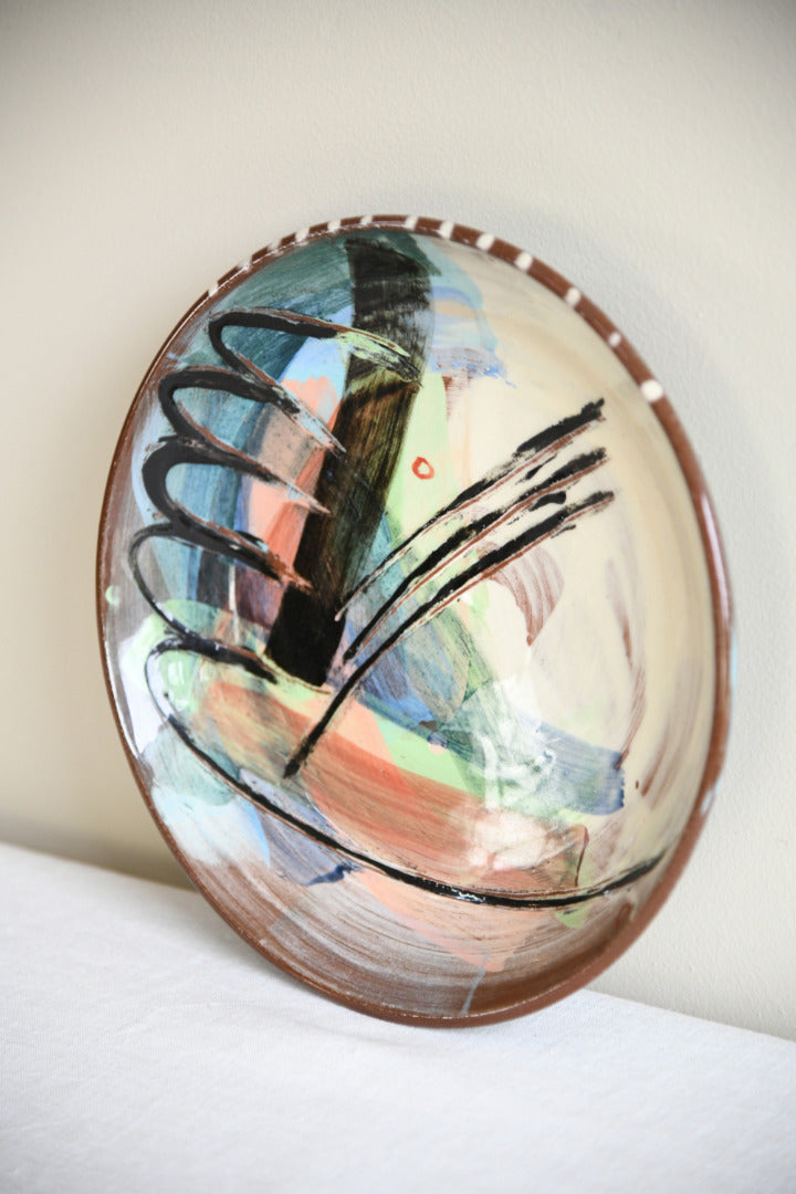 Polychrome Glazed Pottery Bowl