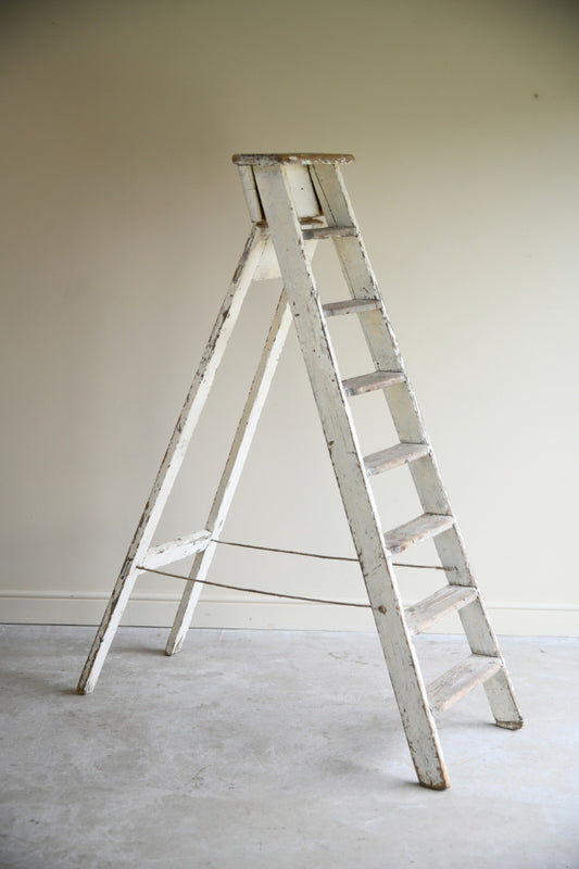 Large Vintage Painted Step Ladder