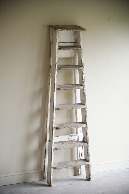 Large Vintage Painted Step Ladder