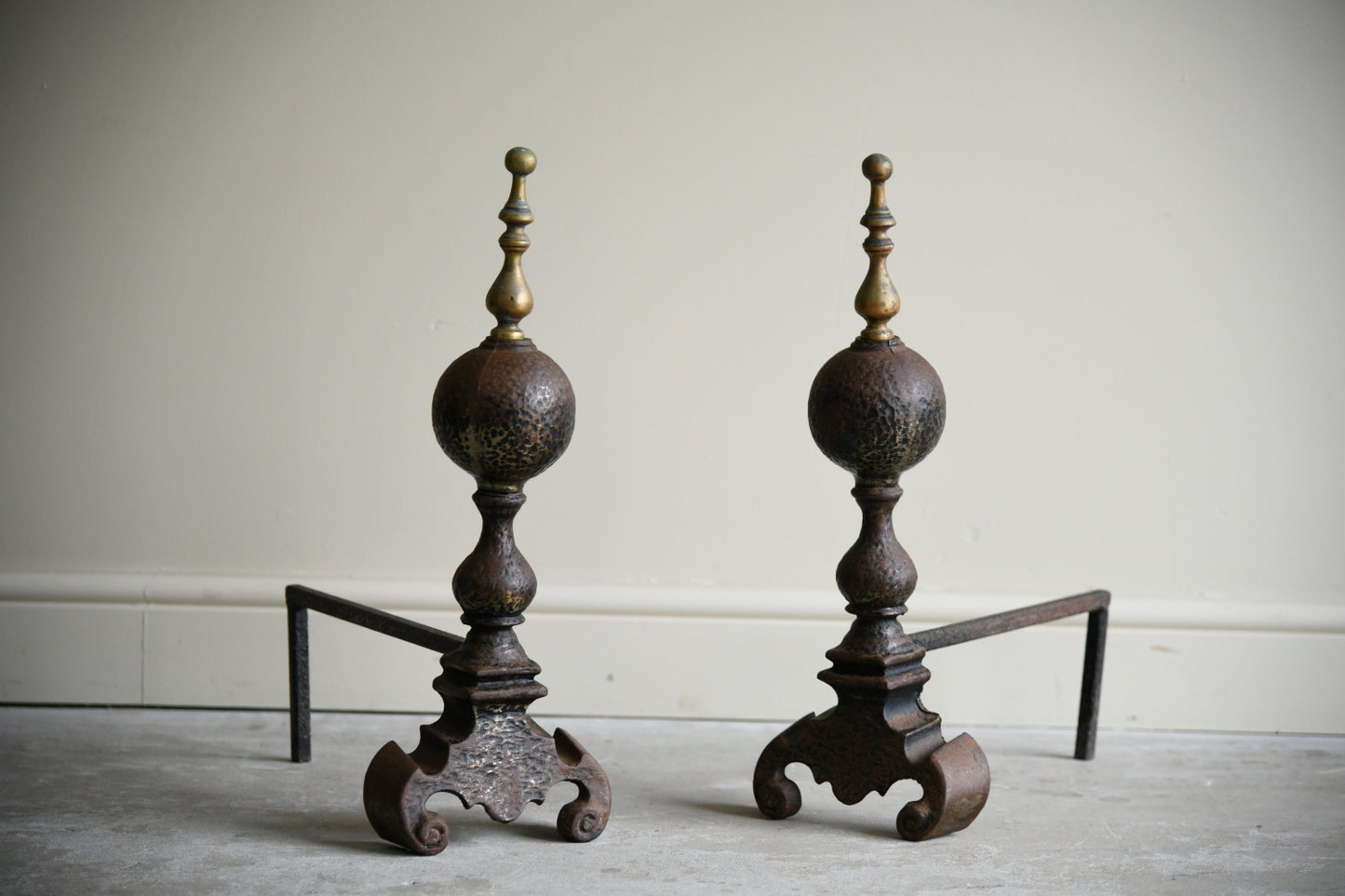Pair Antique Andirons