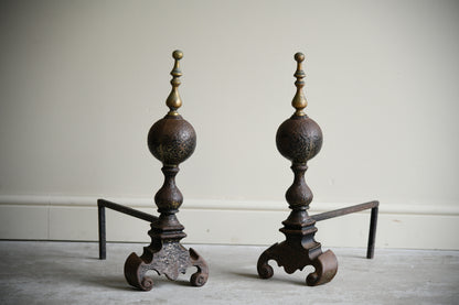 Pair Antique Andirons