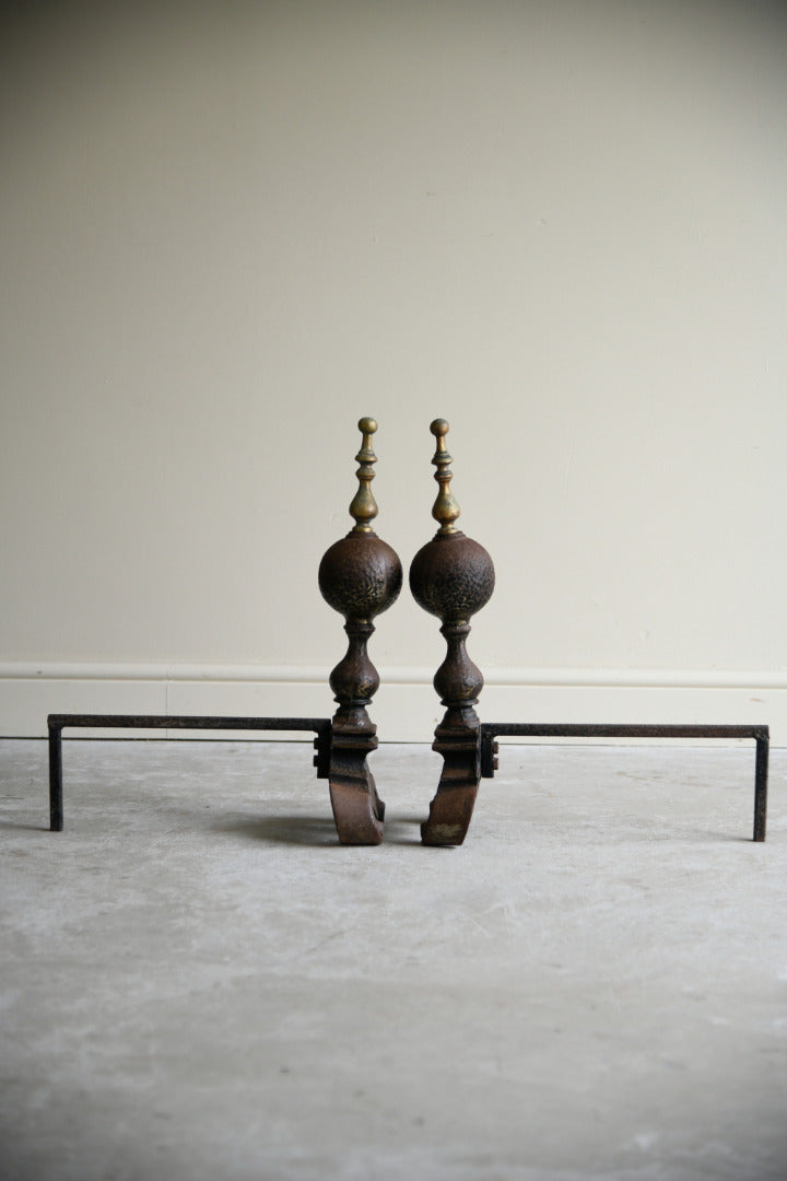 Pair Antique Andirons